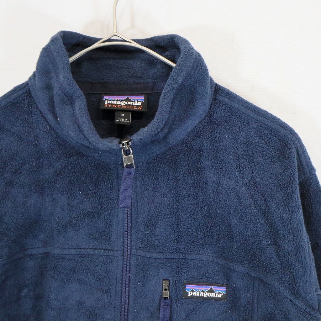 SALE/ patagonia パタゴニア SYNCHILLA シンチラ フリースジャケット 防寒 アウトドア ネイビー (メンズ M) 中古 古着 N6031_画像6