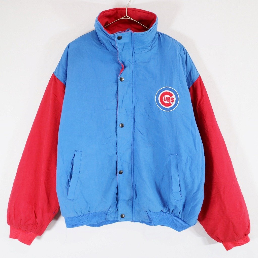 SALE/ 90年代 MLB シカゴ・カブス COMPETITOR スタジアムジャケット 野球 ブルー (メンズ XL) 中古 古着 N6321