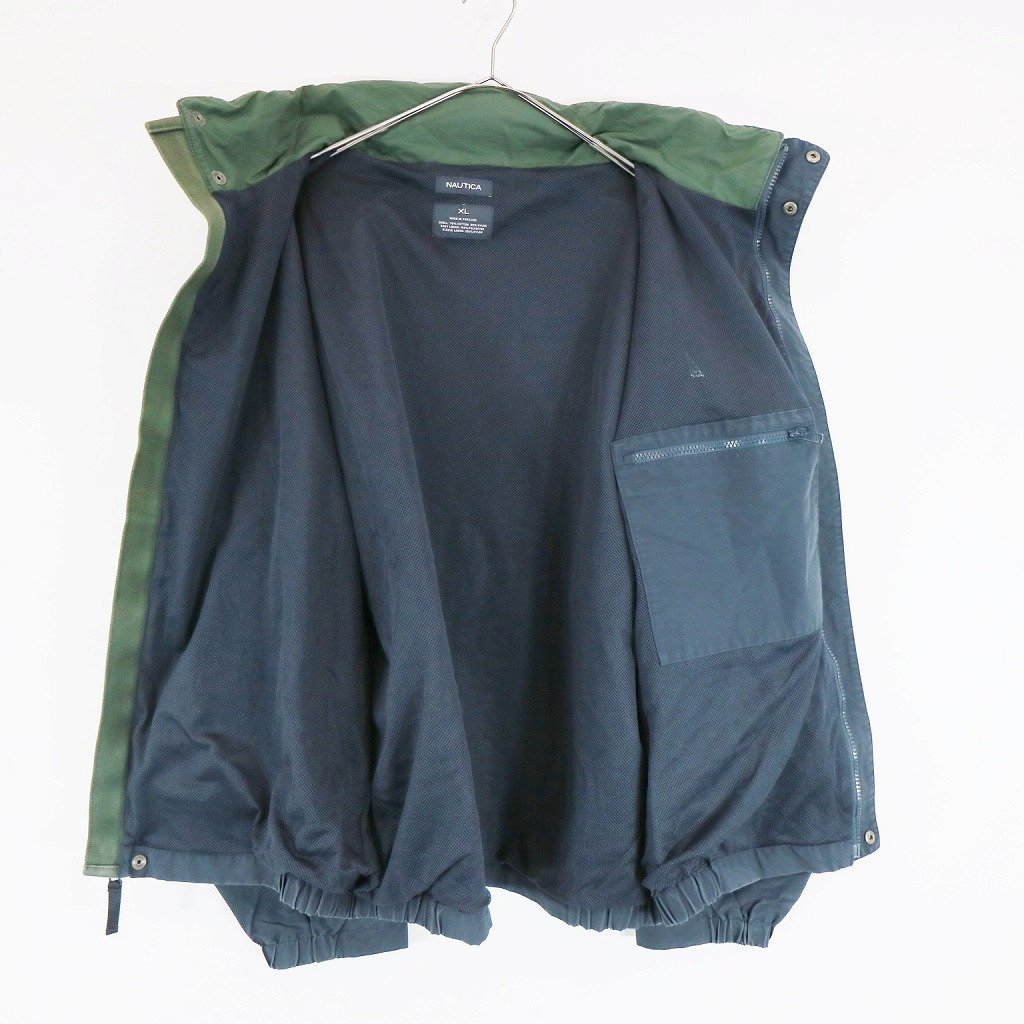 SALE/ NAUTICA ノーティカ セーリングジャケット 防寒 大きいサイズ ラグランスリーブ ワンポイントロゴ ネイビー (メンズ XL) N6910_画像7