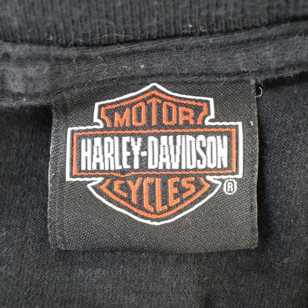 HARLEY DAVIDSON ハーレーダビッドソン ロゴプリント 半袖Ｔシャツ ブラック (メンズ L) 中古 古着 O6381_画像8