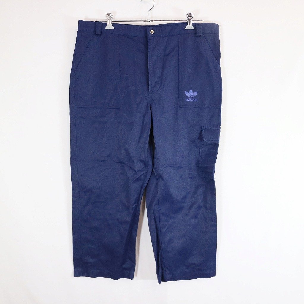 定番人気! 90年代 SALE/ adidas N8835 古着 中古 XL) (メンズ ネイビー ワンポイントロゴ コットンツイルパンツ アディダス その他 定番人気! 90年代 SALE/ adidas N8835 古着 中古 XL) (メンズ ネイビー ワンポイントロゴ コットンツイルパンツ アディダス その他