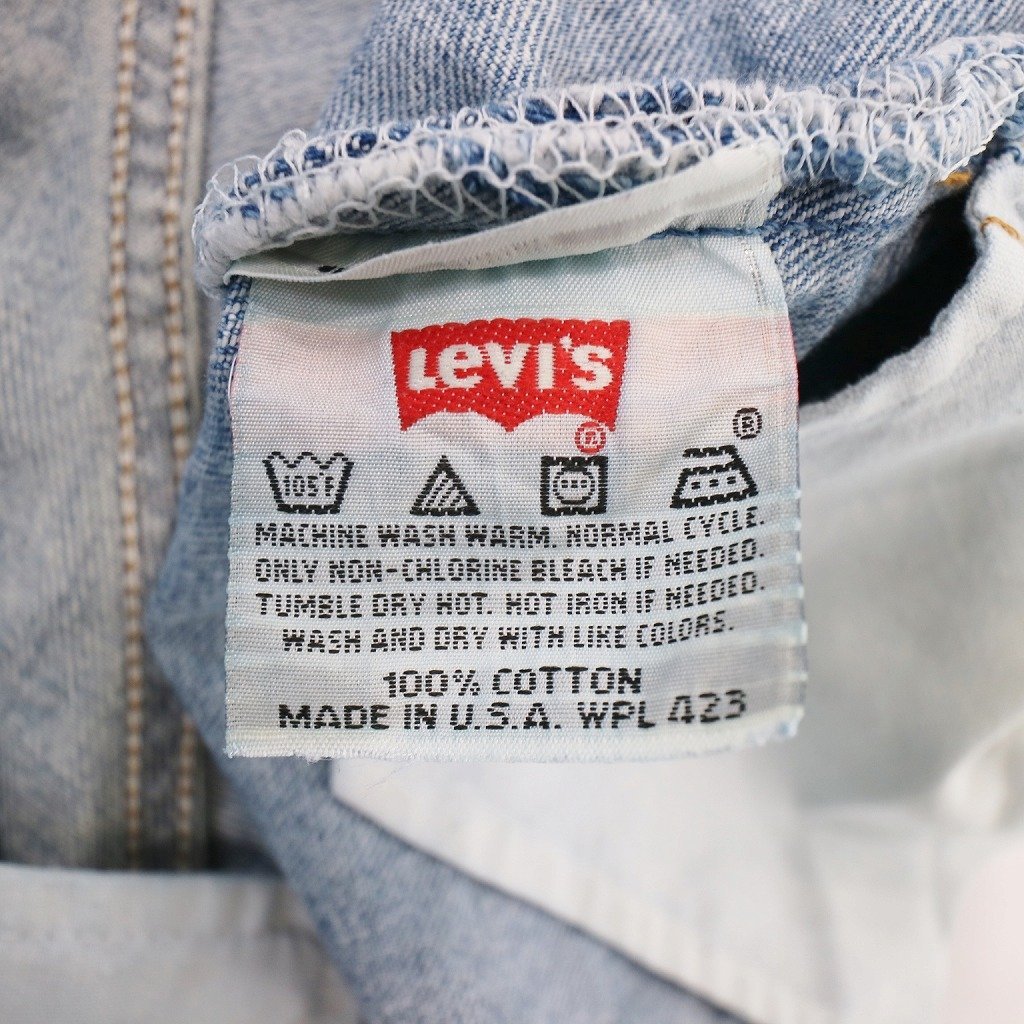 90年代 USA製 Levi's リーバイス 501 デニムパンツ ボタンフライ ボタン裏刻印653 インディゴ (メンズ 36×30) 中古 古着 O6451_画像8