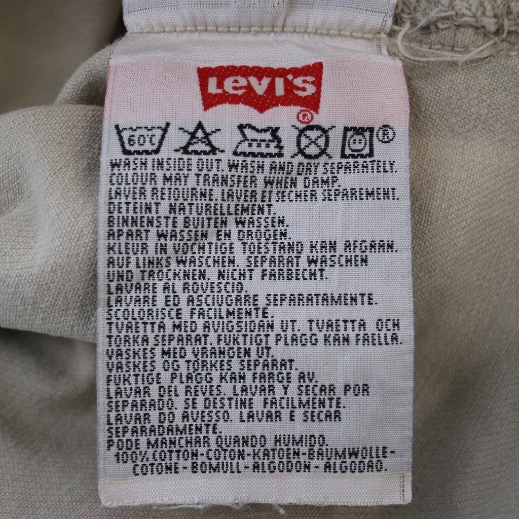 SALE/ 90年代 USA製 Levi's リーバイス 501 ストレート デニムパンツ アメカジ ベージュ (メンズ 36×36) 中古 古着 N9163_画像9