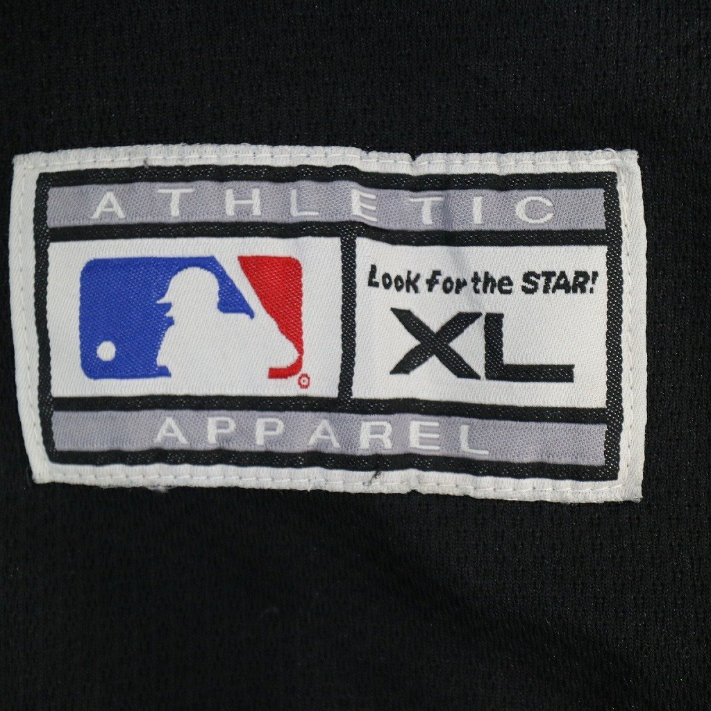 SALE/ STARTER スターター MLB シカゴ・ホワイトソックス ゲームシャツ 半袖シャツ Y2K ベースボール ブラック (メンズ XL) O0852_画像7