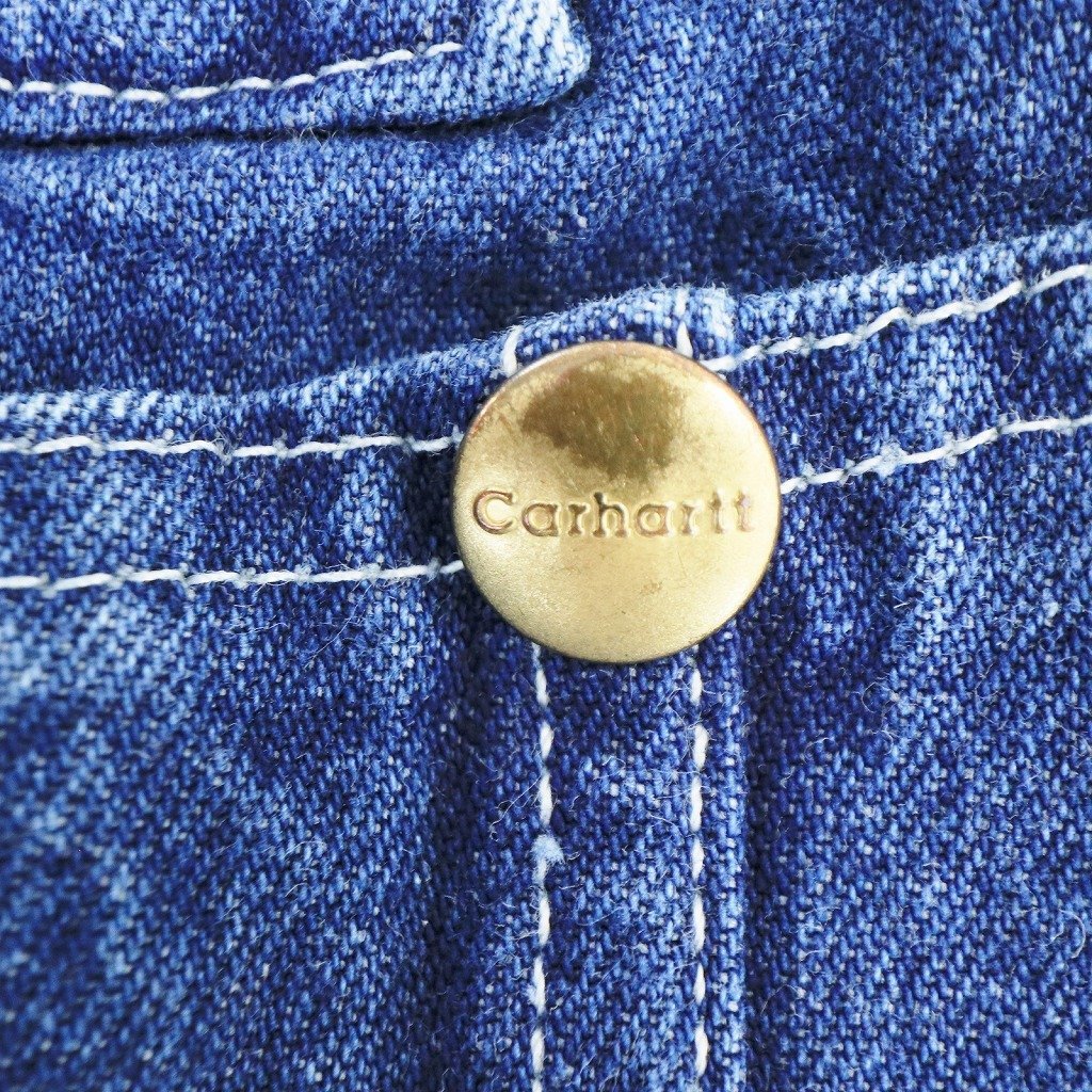 Carhartt カーハート オーバーオール 大きいサイズ ワーク ブルー (メンズ 38×32) 中古 古着 O7595_画像6