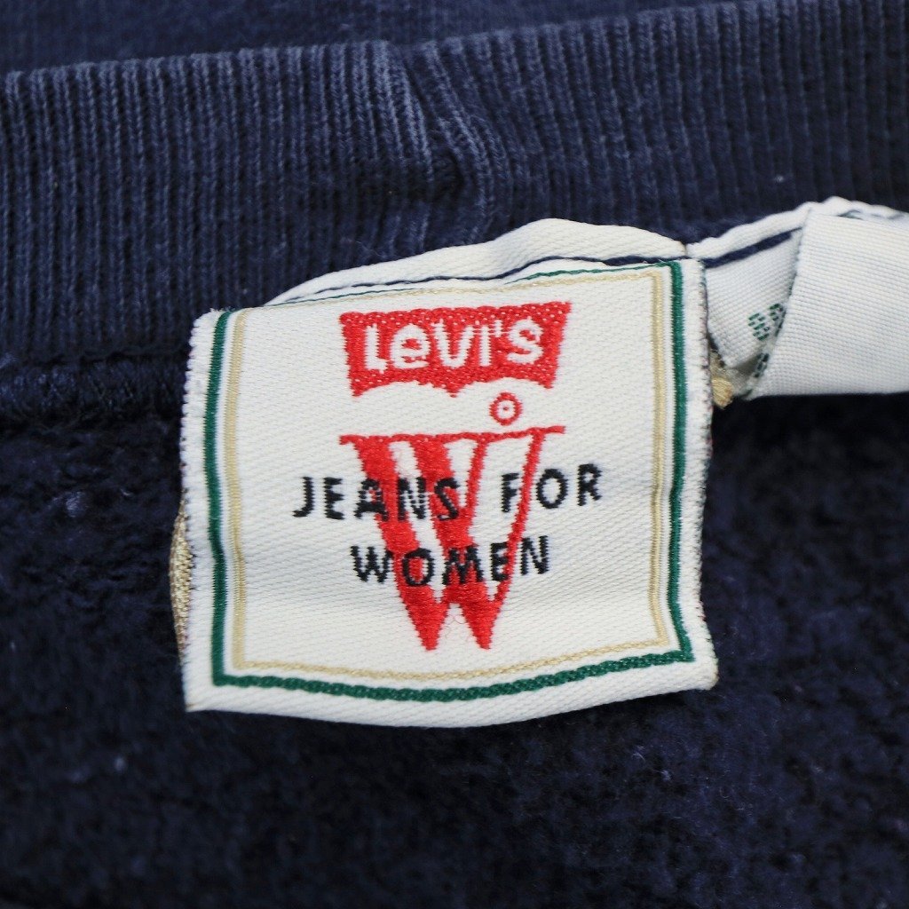 Levi's リーバイス 文字刺繍 スウェット 刺繍 アメカジ ネイビー (レディース M) 中古 古着 O7918_画像6