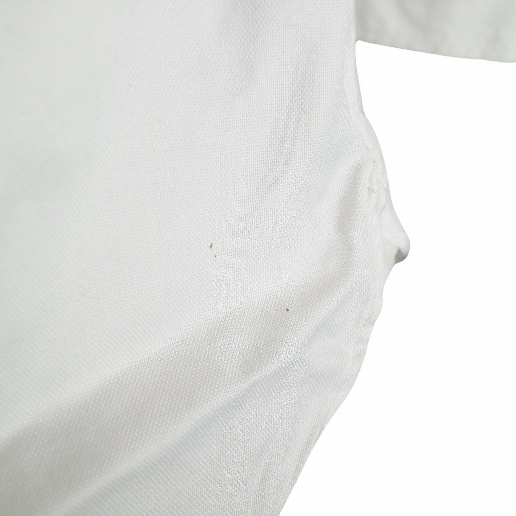 Polo by Ralph Lauren ポロバイラルフローレン SLIM FIT 長袖シャツ 大きいサイズ ホワイト (メンズ 18) 中古 古着 O8572_画像6