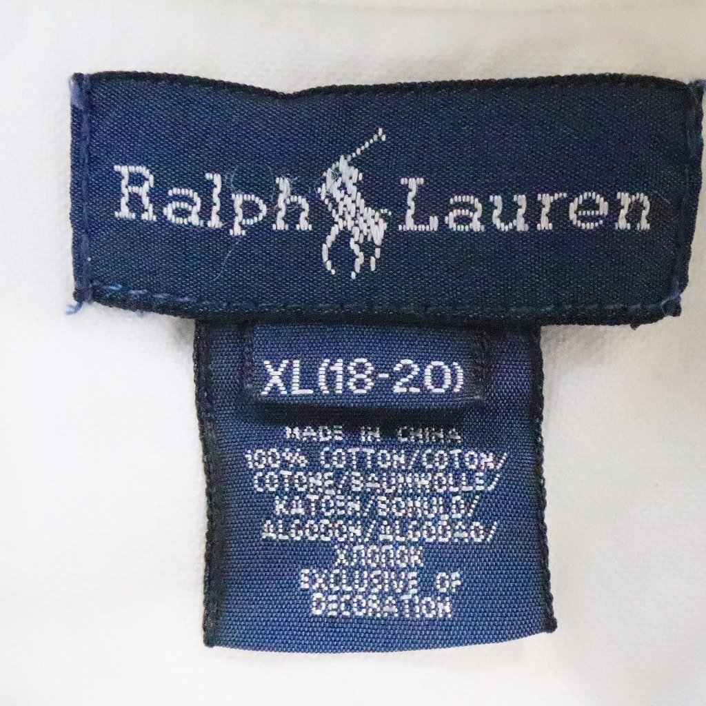 2000年代〜 RALPH LAUREN ラルフローレン ボタンダウン 長袖シャツ アメカジ ホワイト (メンズ XL) 中古 古着 O8941_画像4
