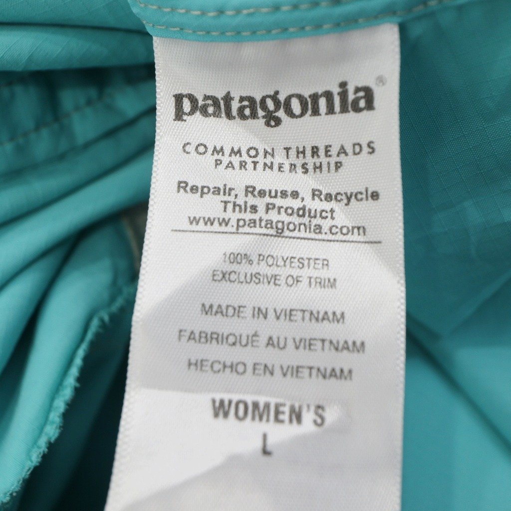 patagonia パタゴニア 長袖シャツ アウトドア キャンプ アウター 防寒 ライトブルー (レディース L) 中古 古着 O9059_画像7