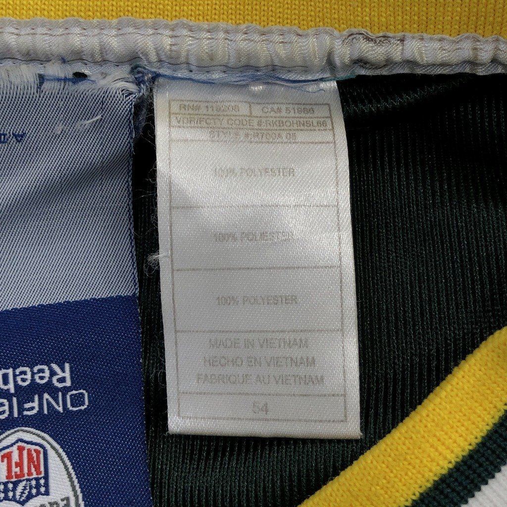 Reebok リーボック NFL グリーンベイ・パッカーズ ゲームシャツ ユニフォーム プロチーム グリーン (メンズ 54 5XL) 中古 古着 O9460_画像4