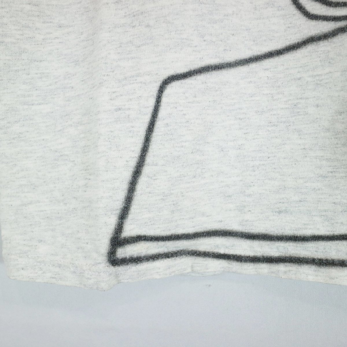 90s USA製 H.L.MILLER GOLD スプレーアート ホットスタッフ ザ リトル デビル 半袖 Tシャツ 手書き ホワイト ( メンズ L ) 中古 古着 N919_画像8