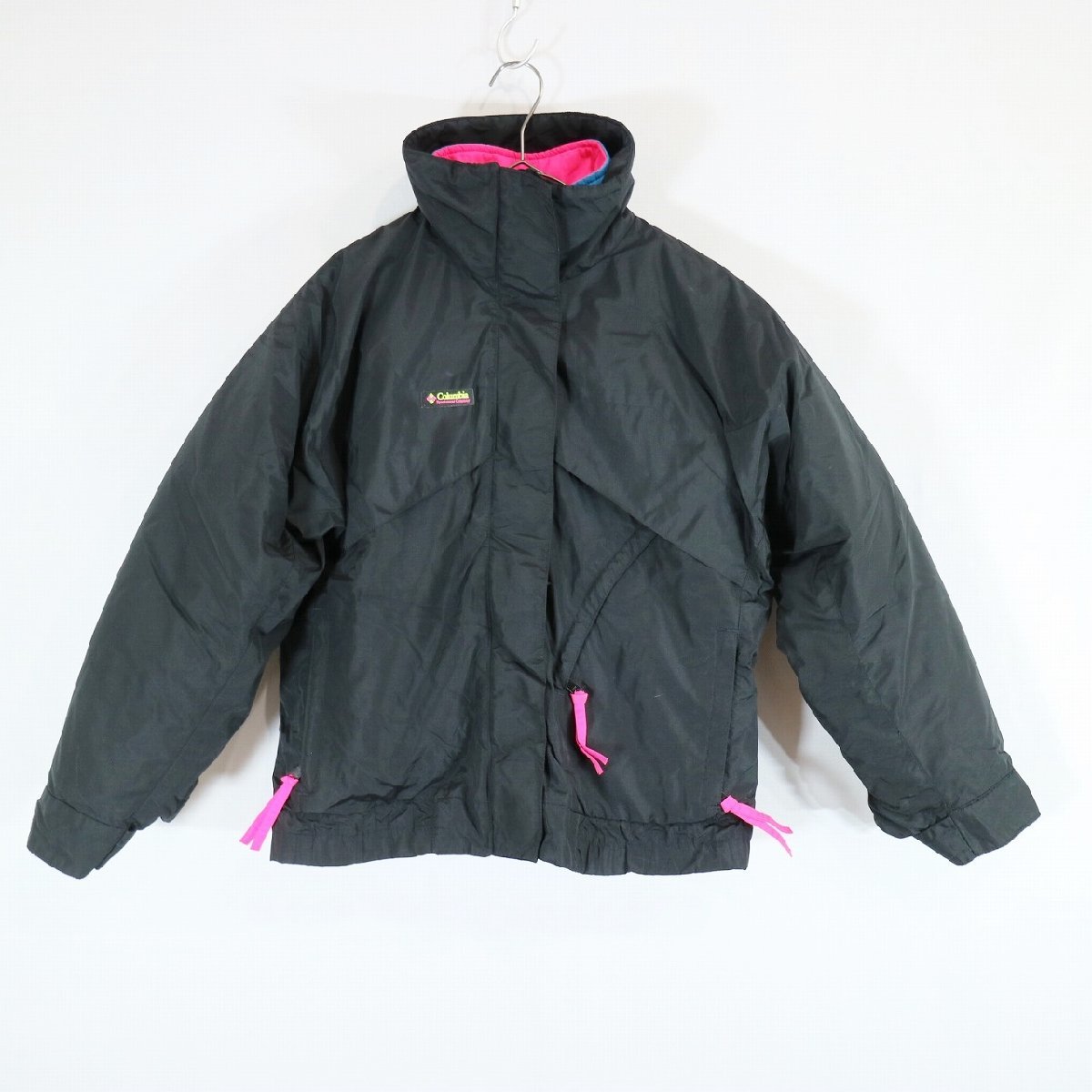 90s Columbia コロンビア ナイロンジャケット アウトドア キャンプ 防寒 アウター ブラック ( レディース M ) 中古 古着 N3915_画像1