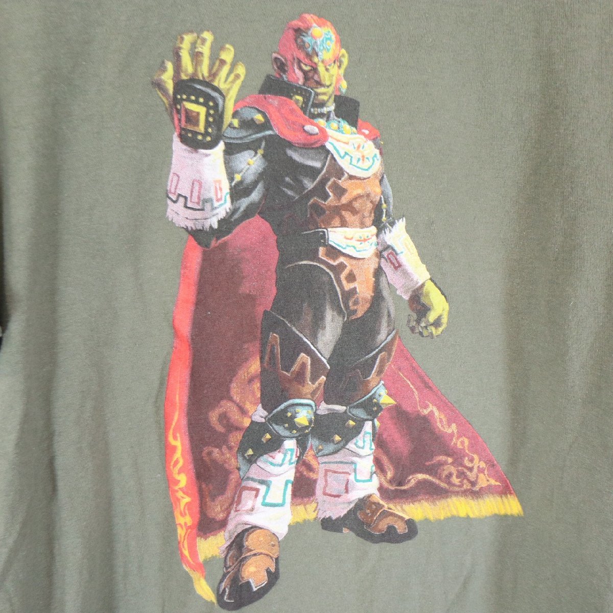 ZELDA ゼルダの伝説 ガノンドロフ グラフィック プリント 半袖 Ｔシャツ キャラクター 任天堂 グリーン ( メンズ M ) 中古 古着 N4857_画像4