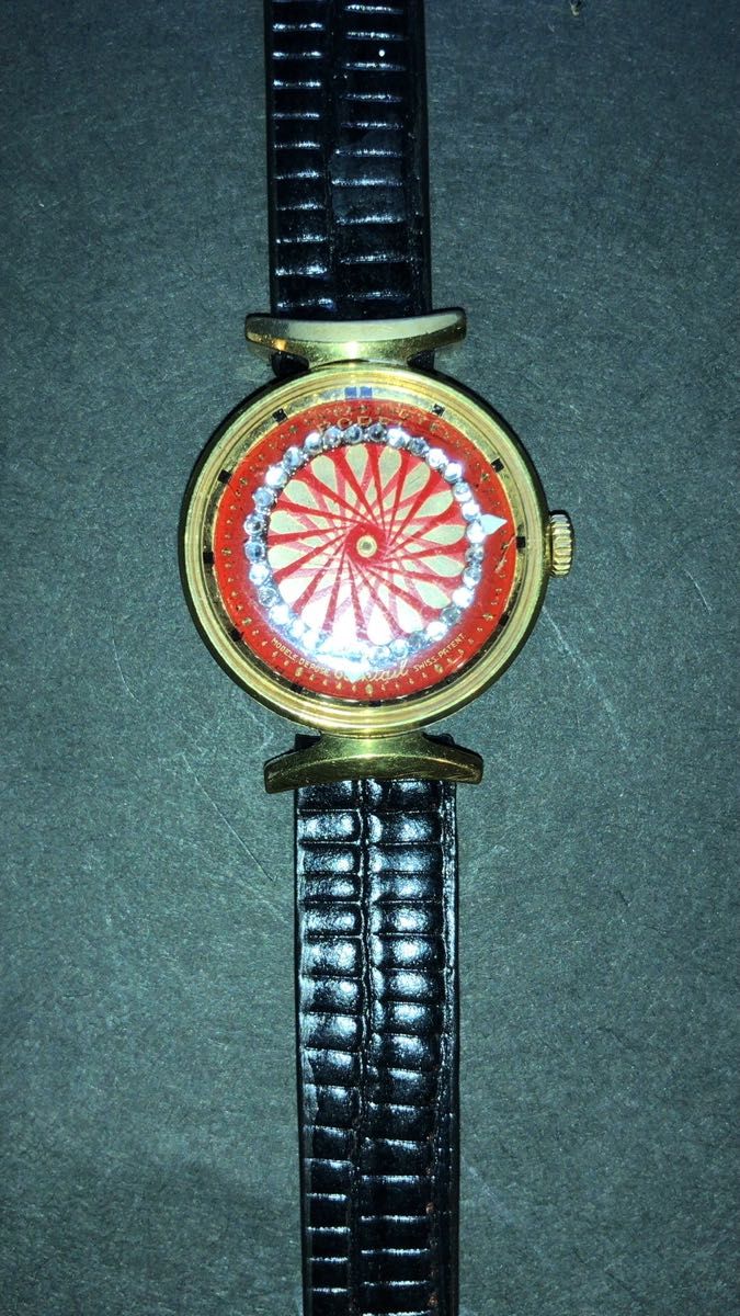 ビンテージ　アーネストボレル　カクテル　ミステリーダイヤル　レディース　手巻き　腕時計　訳あり　スイス　クリスマスプレゼントに