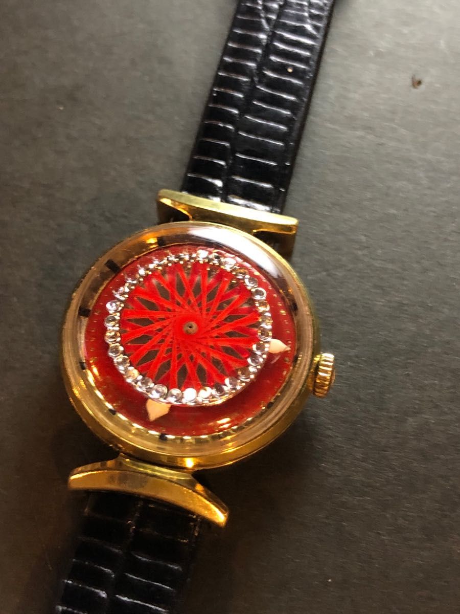 ビンテージ　アーネストボレル　カクテル　ミステリーダイヤル　レディース　手巻き　腕時計　訳あり　スイス　クリスマスプレゼントに