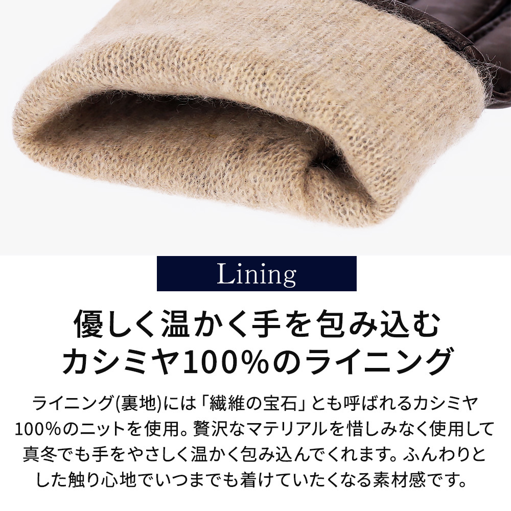 Attivoa tea vo men's black L size leather glove sheep leather lining cashmere smartphone correspondence for man ATLC001M