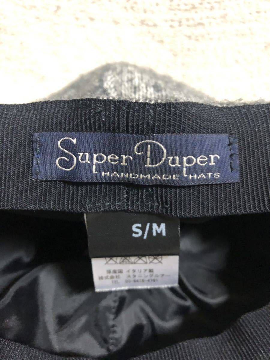  beautiful goods high class Italy made popular Super Duper/ super te.-pa-/ super du-pa-/ deformation check pattern cap ash S/M