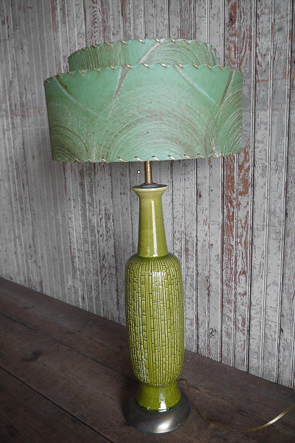  antique fibre shade fro Alain p[afl-314] decoration Vintage display USA America Mid-century 