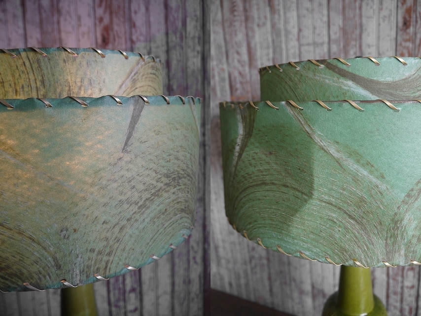  antique fibre shade fro Alain p[afl-314] decoration Vintage display USA America Mid-century 