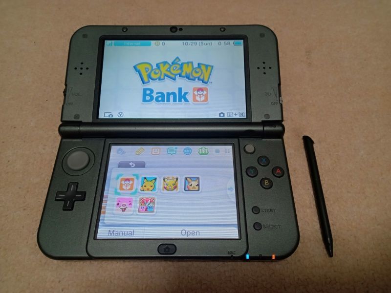 new 3DS XL LL 本体(メタリックブラック) ポケモンバンク ダウンロード