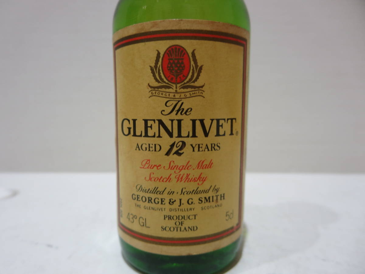 #33502　GELNLIVET グレンリベット　12年 スコットランド　ウイスキー　ミニボトル　50ml_画像4