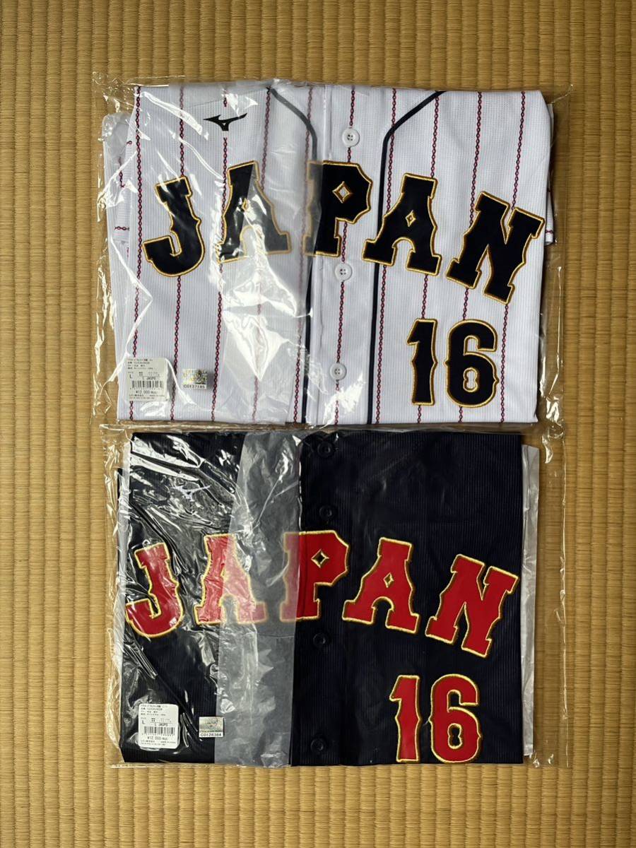 WBC 侍JAPAN 公式レプリカユニフォーム ホーム ビジター 刺繍 Lサイズ