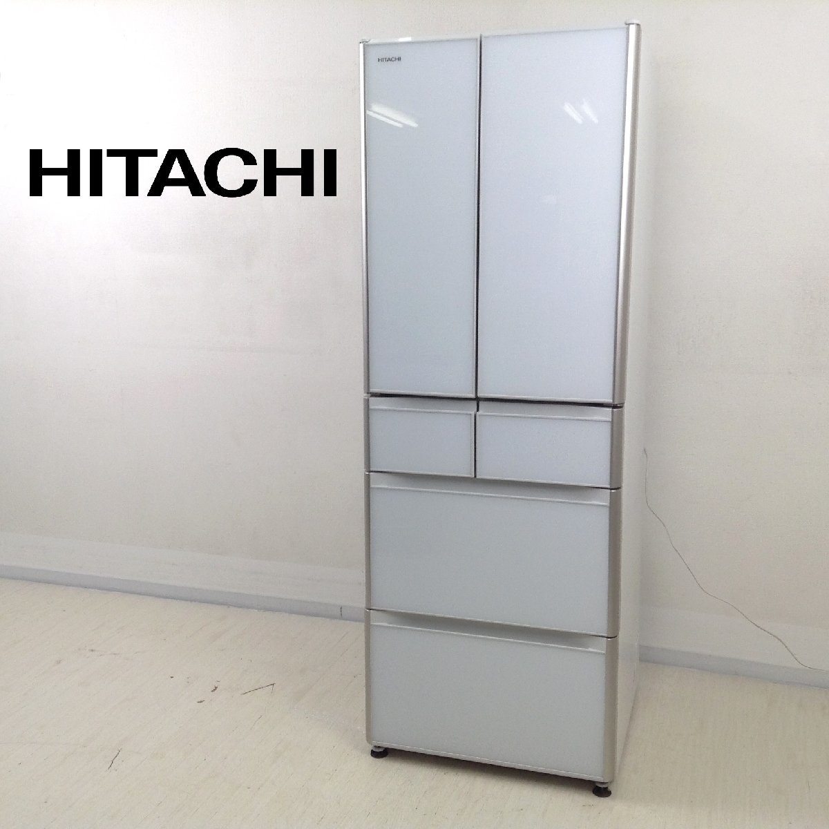 最新 6ドア R-XG43K(XW) ノンフロン冷凍冷蔵庫 日立 HITACHI 1210