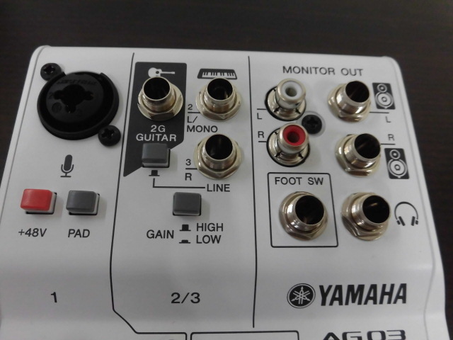 YAMAHA AG03 ミキサー ミキシングコンソール オーディオインターフェイス ヤマハ 音響 配信 通電確認済み 激安1円スタート_画像8