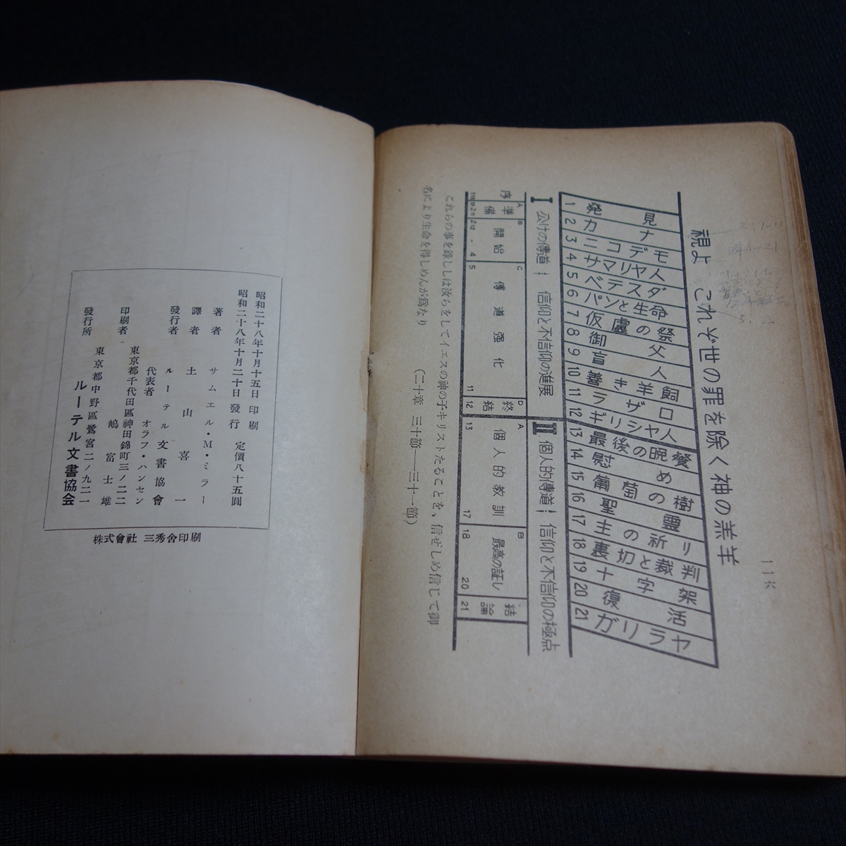 【傷み強】 聖書の手引 シーリーズ ヨハネによる福音書 ミラー ルーテル文書協会 / 昭和 キリスト教_画像8