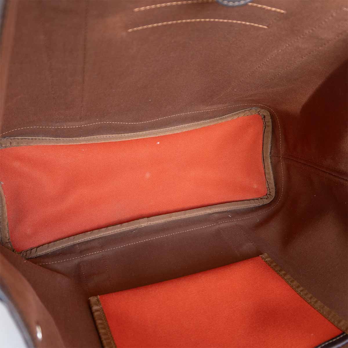 【高級品】FELISI 【18-10/1 キャンバス×コーティングツイル トートバッグ】オレンジ MADE IN ITALY BAG 2310106_画像6