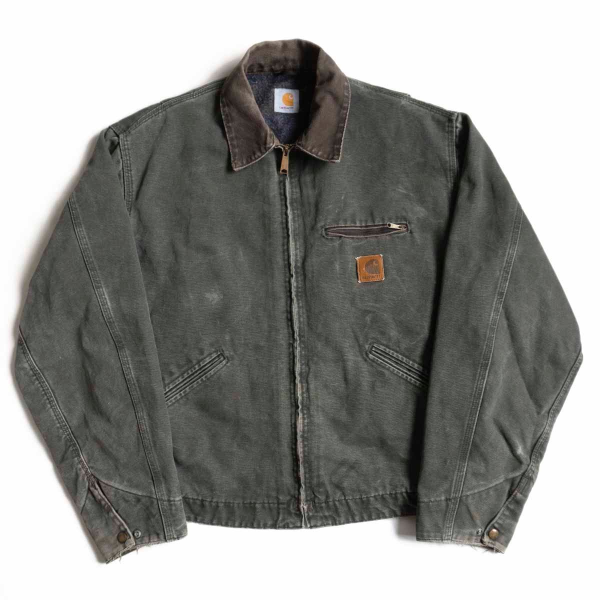 【モスグリーン】Carhartt【デトロイトジャケット】 ダック カーハート 古着 2310279_画像1