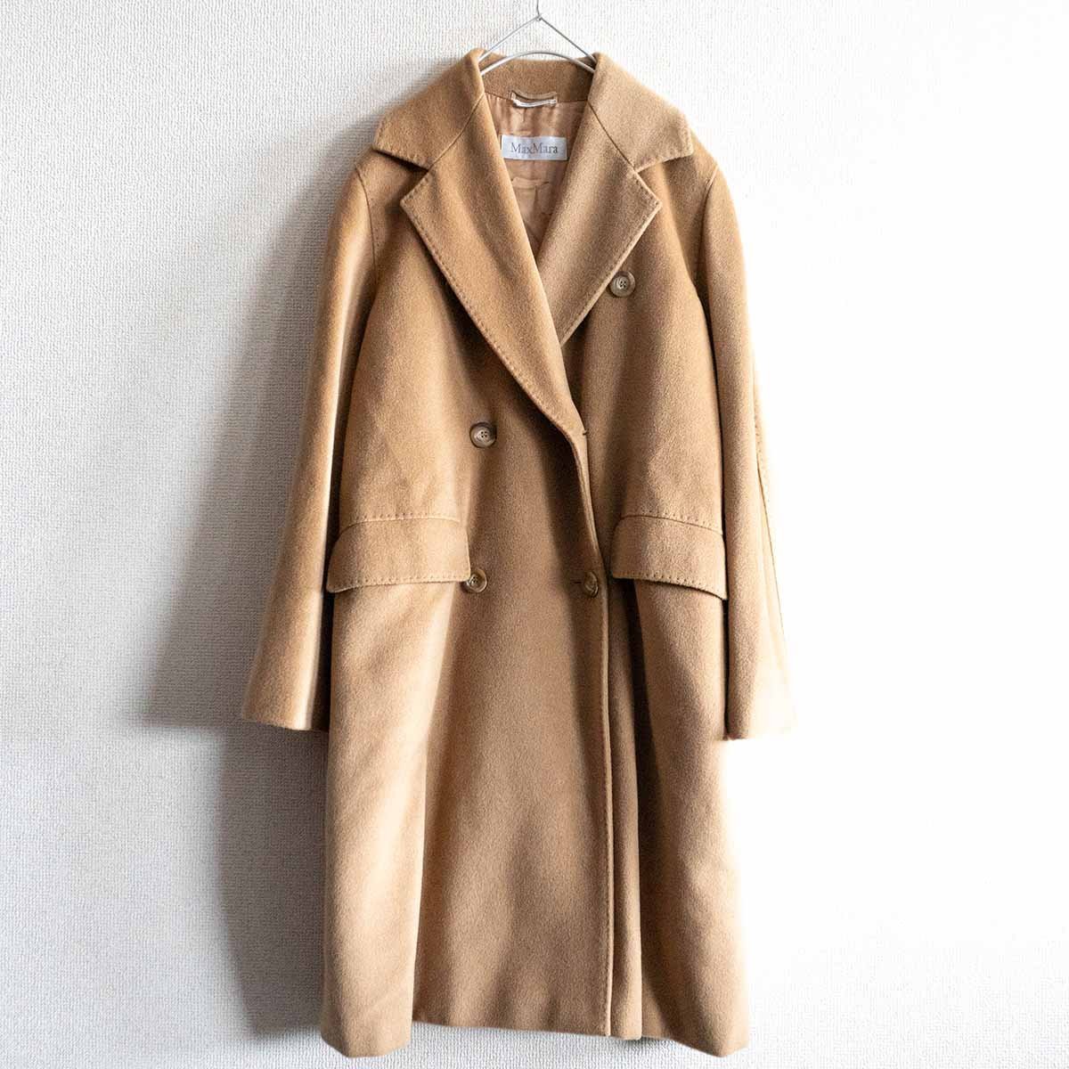 【最高級/白タグ】 MAX MARA【ウール×カシミヤ コート】36 キャメル マックスマーラ 2310332_画像1