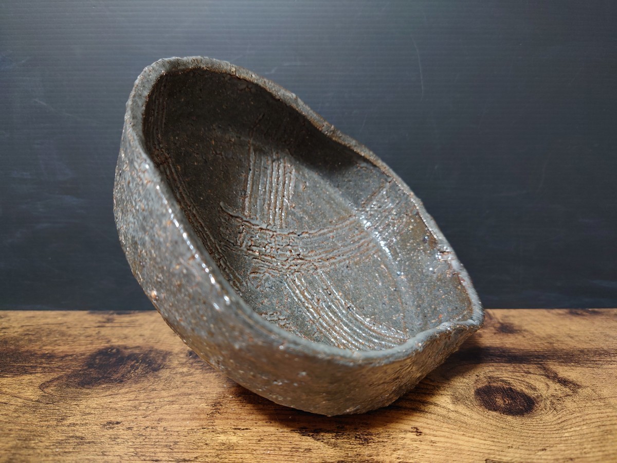 名工【中川自然坊】唐津 擂鉢 共箱 唐津焼 鉢 飾鉢 - 鉢 名工【中川自然坊】唐津 擂鉢 共箱 唐津焼 鉢 飾鉢 - 鉢
