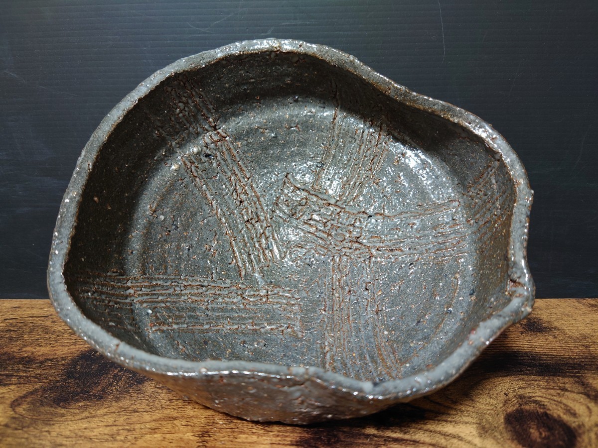 名工【中川自然坊】唐津 擂鉢 共箱 唐津焼 鉢 飾鉢 - 鉢 名工【中川自然坊】唐津 擂鉢 共箱 唐津焼 鉢 飾鉢 - 鉢