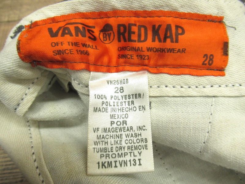 送料無料 G② RED KAP レッドカップ レッドキャップ × VANS バンズ ヴァンズ チノ ショート パンツ チノパン ワーク ショーツ グレー W28_画像9