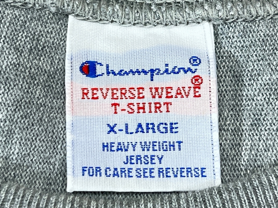 送無 G② XL 大きいサイズ 使用感の少ない美品 Champion チャンピオン Reverse Weave T-SHIRT 半袖 ロゴ 刺繍 リバースウィーブ Ｔシャツの画像4