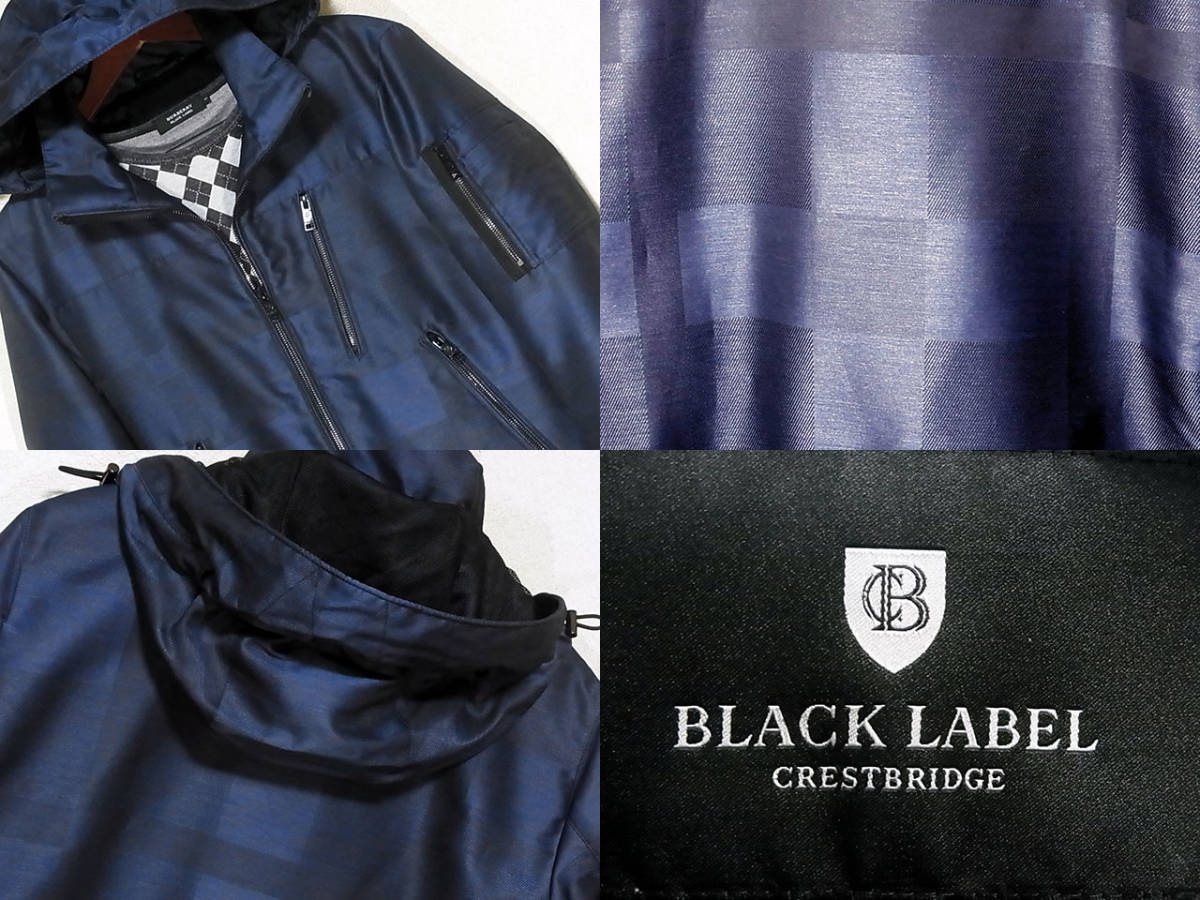 極美品！Safari掲載！シャドーチェック　パーカー　ジャケット Mサイズ▼ブラックレーベルクレストブリッジ　BLACK LABEL CRESTBRIDGE_画像3