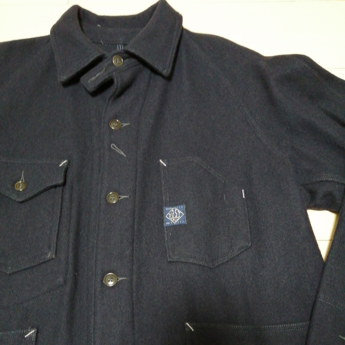  Post Overalls engineer jacket Made in U.S.A beautiful goods wool melt nXL coverall jacket 