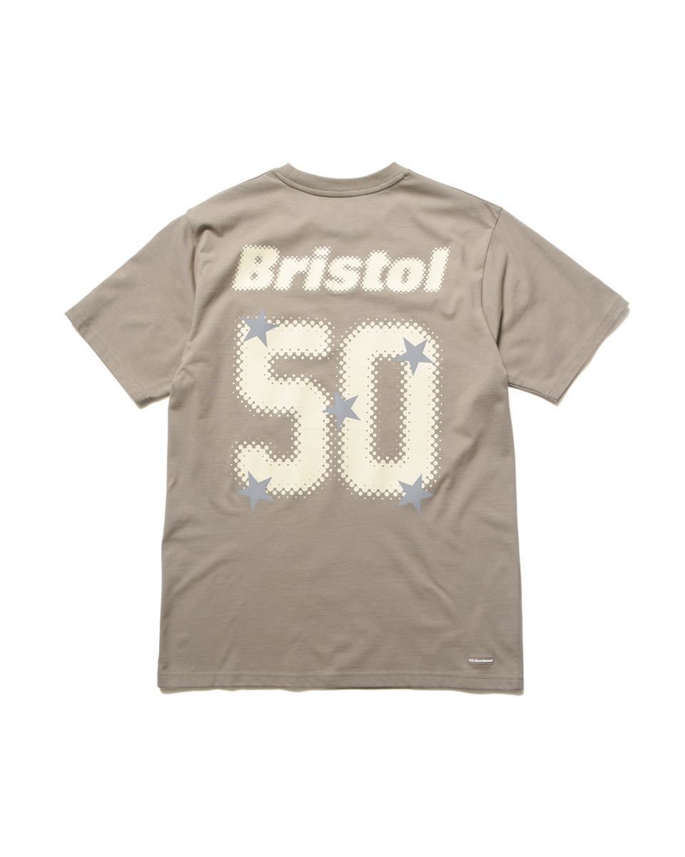 ★送料無料 S FCRB Bristol 50 LETTERED EMBLEM TEE Tシャツ ベージュ 23AW SOPH UE★