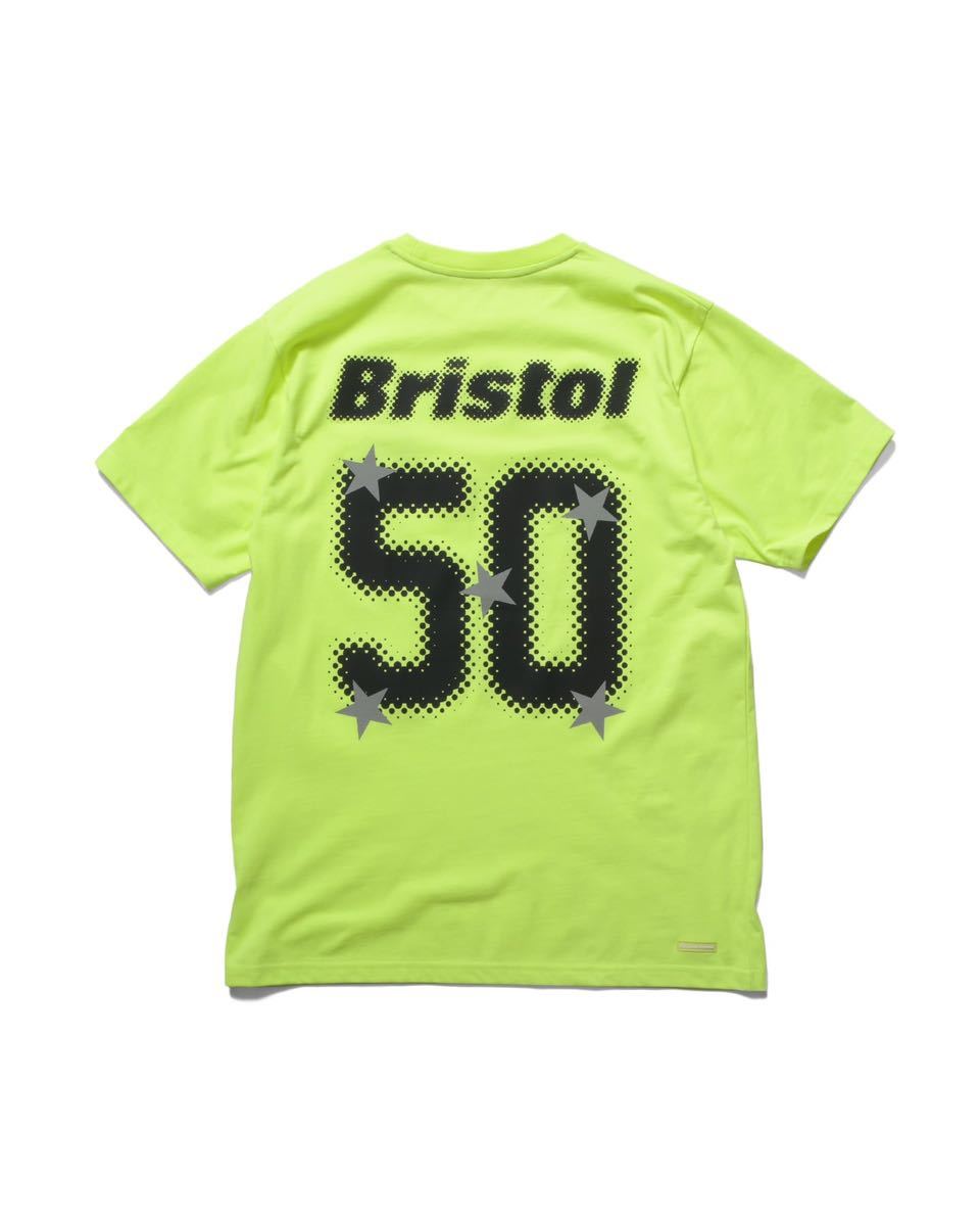 送料無料 S FCRB Bristol 50 LETTERED EMBLEM TEE Tシャツ イエロー