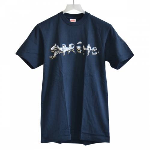 新品 SUPREME シュプリーム Liquid Tee Tシャツ ネイビー S R2A-257082