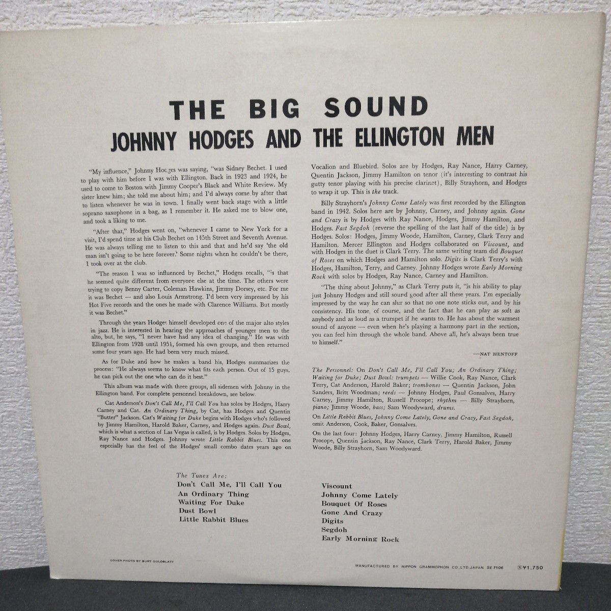 The Big Sound/ Jnhnny Hodges and The Ellington Men_画像2