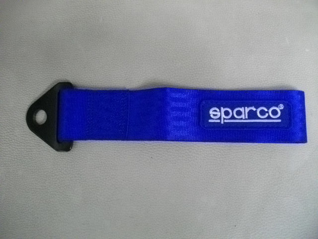 SPARCO スパルコ　 ロゴ入り牽引ベルト ロープ フック オリジナルブルー ドリ車・走行会など送料込み_画像1