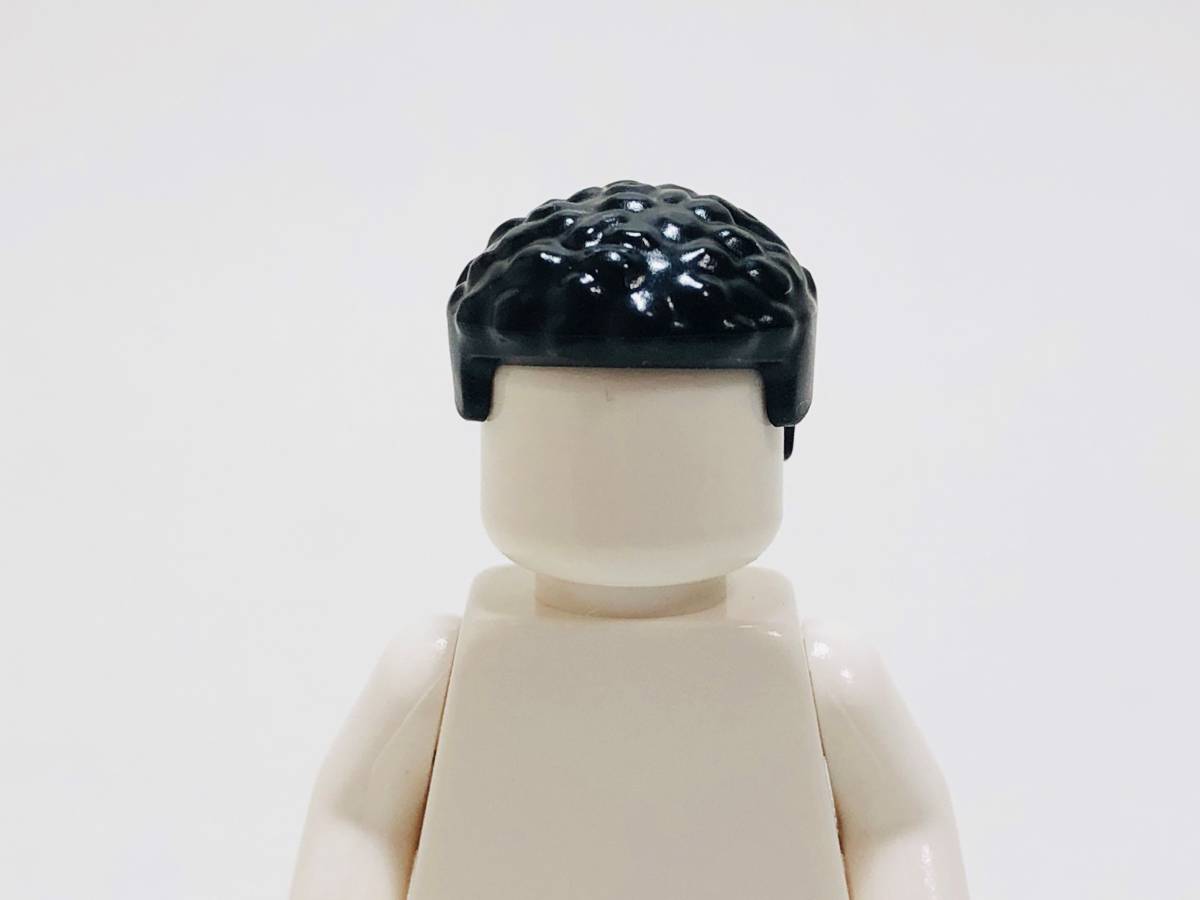 【新品未使用】レゴ　LEGO　ミニフィグ　ヘアー　ヘア　パンチ　癖毛　ブラック　黒_画像1