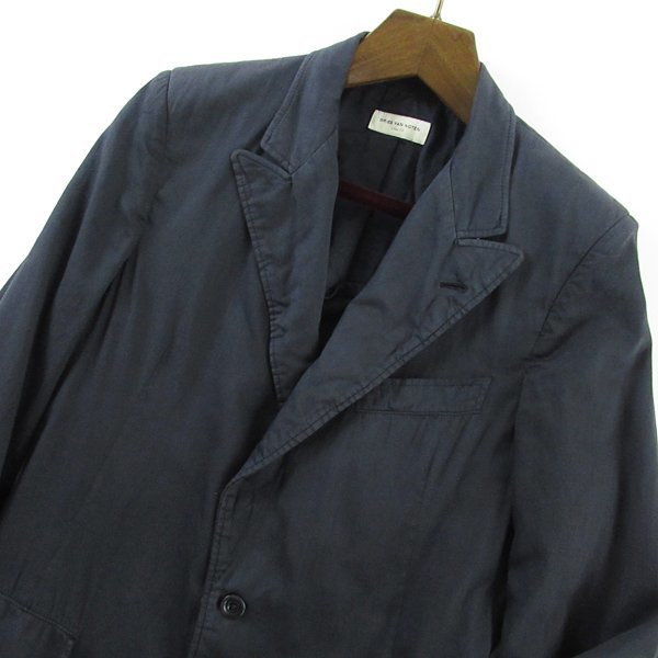 r4a031710*DRIES VAN NOTEN Dries Van Noten cotton material jacket blaser navy blue men's 44