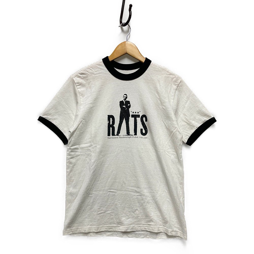 RATS ラッツ 23SS リンガー 半袖Ｔシャツ 白 黒 サイズM 正規品 / B4291