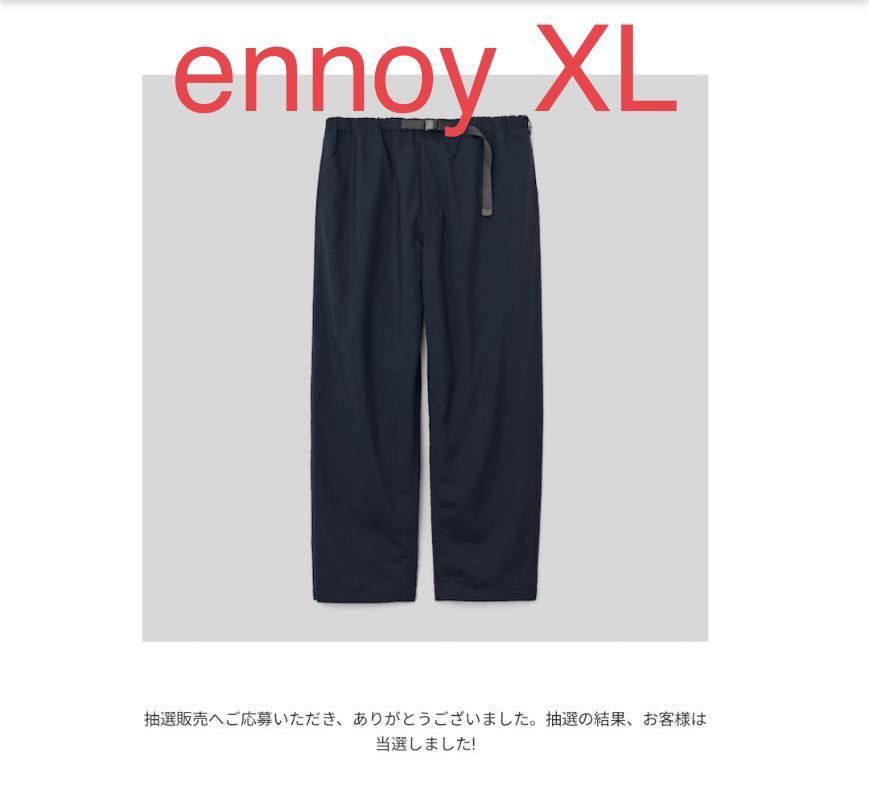 ennoy WOOL BLEND RIP STOP EASY PANTS-