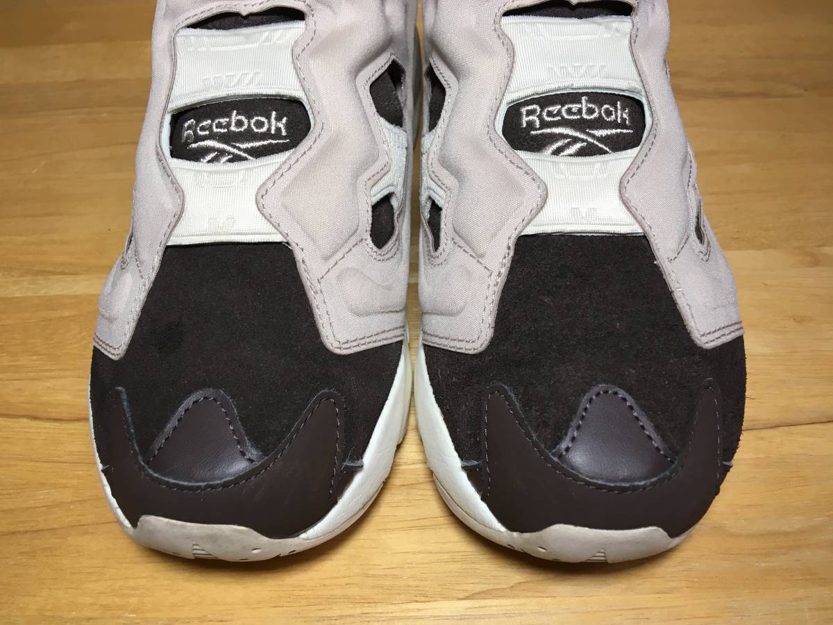 ★Reebok リーボック INSTAPUMP FURY ポンプ フューリー OG スエード ブラウン×ベージュ 25.0cm Used 検 クラシック スニーカー_画像4