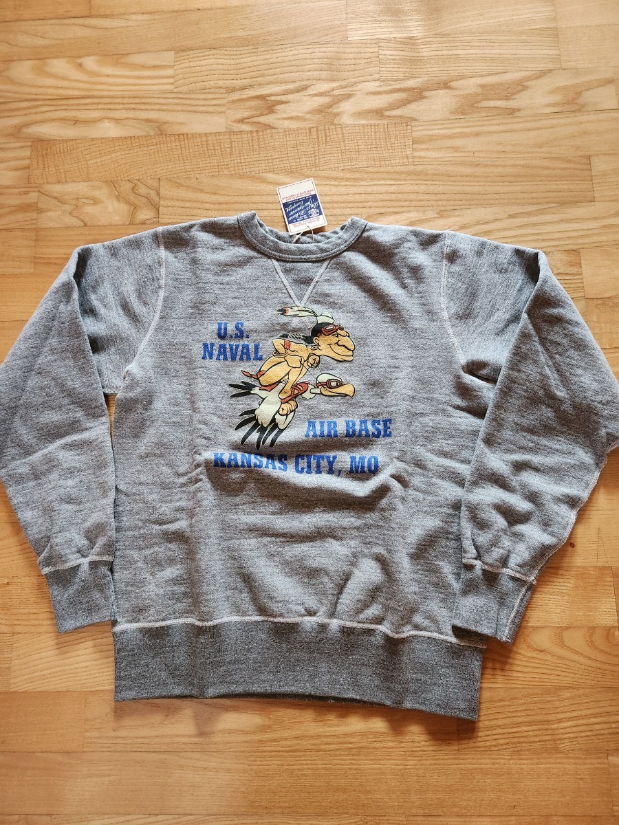 新作　送料込★東洋　BuzzRickson's バズリクソンズ　BR69288 SET-IN CREW NECK SWEAT アメリカ軍部隊　トレーナー　グレー　XL_画像2