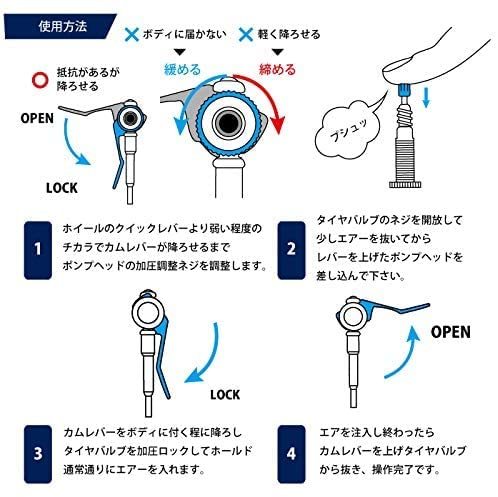 GORIX(ゴリックス) 自転車 空気入れ ポンプヘッド 横型 ポンプ口金 空気入れ口金 ホースバンド付属 (仏式 米対応)_画像3